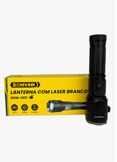 Lanterna Tática Recarregável USB-P90 BOM-4316