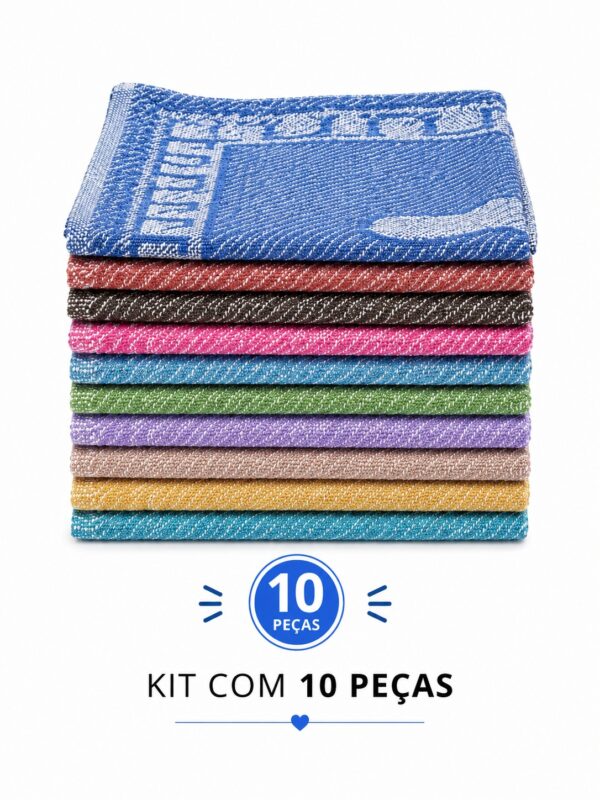 Tapete Pézinho Kit c/10 Pçs 100% Algodão