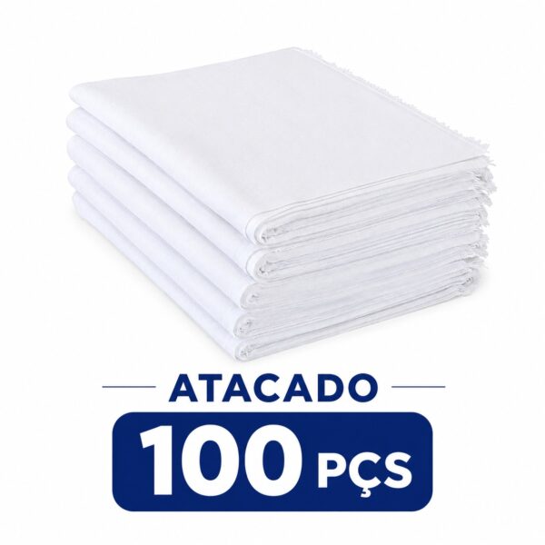 Pano de Chão Branco Alvejado Atacado 100 pçs